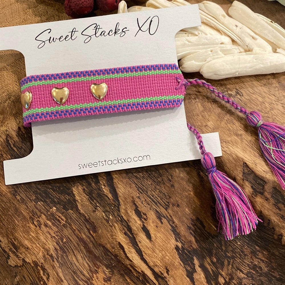 Modern Boho Heart Woven Bracelet